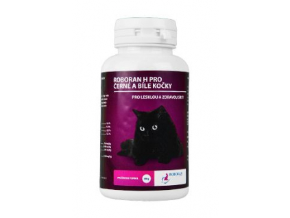 Roboran H pro černé a bílé kočky 60g z kategorie Chovatelské potřeby a krmiva pro kočky > Vitamíny a léčiva pro kočky > Péče o srst, kůži a tlapky koček