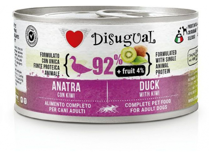 Disugual Fruit Dog Single Protein Kachna s kiwi konzerva 150g z kategorie Chovatelské potřeby a krmiva pro psy > Krmiva pro psy > Konzervy pro psy