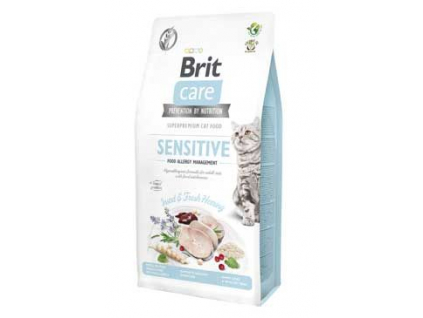 Brit Care Cat GF Sensitive Food Allergy Management Insect 7kg z kategorie Chovatelské potřeby a krmiva pro kočky > Krmivo a pamlsky pro kočky > Granule pro kočky