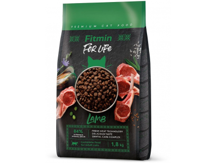 Fitmin For Life Cat Adult Lamb 1,8 kg z kategorie Chovatelské potřeby a krmiva pro kočky > Krmivo a pamlsky pro kočky > Granule pro kočky