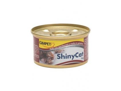 Gimpet ShinyCat konzerva pro kočky kuře a kreveta 70g z kategorie Chovatelské potřeby a krmiva pro kočky > Krmivo a pamlsky pro kočky > Konzervy pro kočky