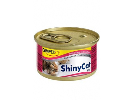 Gimpet ShinyCat konzerva pro kočky kuře a krab 70g z kategorie Chovatelské potřeby a krmiva pro kočky > Krmivo a pamlsky pro kočky > Konzervy pro kočky