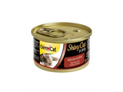 Gimpet ShinyCat Jelly konzerva pro kočky kuře s hovězím 70g z kategorie Chovatelské potřeby a krmiva pro kočky > Krmivo a pamlsky pro kočky > Konzervy pro kočky