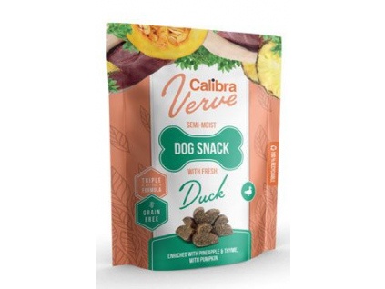 Calibra Dog Verve Semi-Moist Snack Fresh Duck 150g z kategorie Chovatelské potřeby a krmiva pro psy > Pamlsky pro psy > Poloměkké pamlsky pro psy