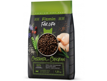 Fitmin For Life Cat Castrate Chicken 1,8 kg z kategorie Chovatelské potřeby a krmiva pro kočky > Krmivo a pamlsky pro kočky > Granule pro kočky