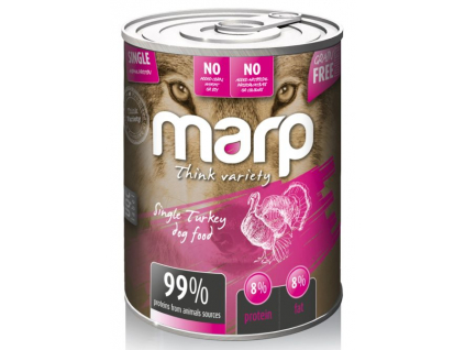 Marp Variety Single Turkey konzerva krůtí 400g z kategorie Chovatelské potřeby a krmiva pro psy > Krmiva pro psy > Konzervy pro psy