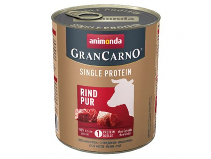 Animonda GranCarno Single Protein konzerva hovězí 800g z kategorie Chovatelské potřeby a krmiva pro psy > Krmiva pro psy > Konzervy pro psy