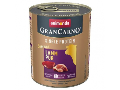 Animonda GranCarno Single Protein konzerva jehněčí 800g z kategorie Chovatelské potřeby a krmiva pro psy > Krmiva pro psy > Konzervy pro psy