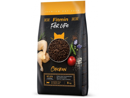 Fitmin For Life Cat Chicken 8 kg z kategorie Chovatelské potřeby a krmiva pro kočky > Krmivo a pamlsky pro kočky > Granule pro kočky