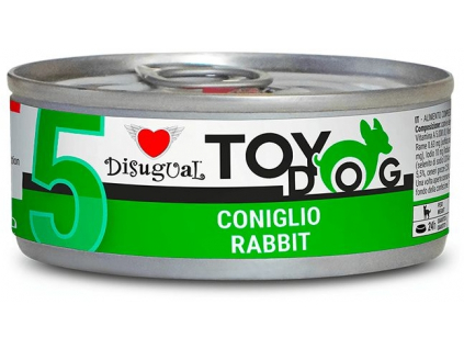 Disugual TOYDOG 5 Single Protein konzerva králík 85g z kategorie Chovatelské potřeby a krmiva pro psy > Krmiva pro psy > Konzervy pro psy