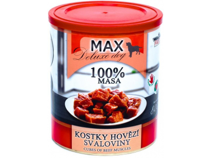 Max Deluxe Dog kostky hovězí svaloviny 800g z kategorie Chovatelské potřeby a krmiva pro psy > Krmiva pro psy > Konzervy pro psy