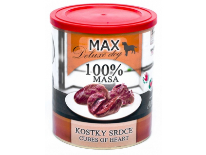 Max Deluxe Dog Kostky srdce konzerva pro psy 800g z kategorie Chovatelské potřeby a krmiva pro psy > Krmiva pro psy > Konzervy pro psy