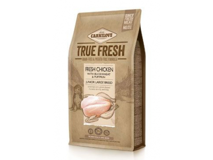 Carnilove True Fresh Chicken Junior Large Breed 4 kg z kategorie Chovatelské potřeby a krmiva pro psy > Krmiva pro psy > Granule pro psy