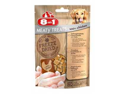 Pochoutka 8in1 Meaty Treats FD Chicken 50g z kategorie Chovatelské potřeby a krmiva pro psy > Pamlsky pro psy > Pamlsky sušené mrazem pro psy