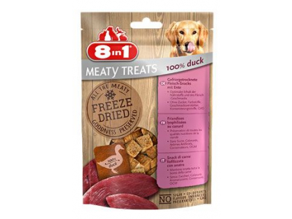 Pochoutka 8in1 Meaty Treats FD Duck 50g z kategorie Chovatelské potřeby a krmiva pro psy > Pamlsky pro psy > Pamlsky sušené mrazem pro psy