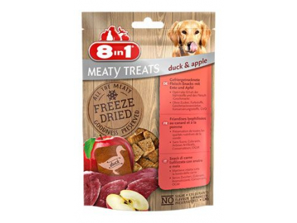 Pochoutka 8in1 Meaty Treats FD Duck/Apple 50g z kategorie Chovatelské potřeby a krmiva pro psy > Pamlsky pro psy > Pamlsky sušené mrazem pro psy