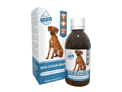 Beta-glucan sirup pro psy TOPVET 200ml z kategorie Chovatelské potřeby a krmiva pro psy > Vitamíny a léčiva pro psy > Imunita, hojení ran u psů