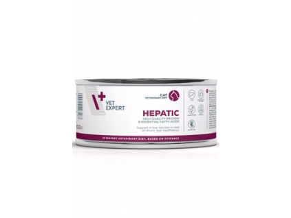 VetExpert VD 4T Hepatic Cat konzerva 100g z kategorie Chovatelské potřeby a krmiva pro kočky > Krmivo a pamlsky pro kočky > Veterinární diety pro kočky