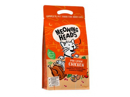 MEOWING HEADS Paw Lickin’ Chicken 1,5kg z kategorie Chovatelské potřeby a krmiva pro kočky > Krmivo a pamlsky pro kočky > Granule pro kočky