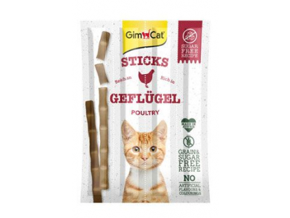 Gimcat Pochoutka Sticks drůbež+játra 4ks z kategorie Chovatelské potřeby a krmiva pro kočky > Krmivo a pamlsky pro kočky > Pamlsky pro kočky