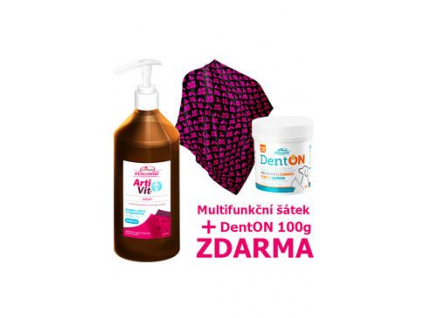 VITAR Veterinae ArtiVit Sirup 1000ml+DentON100g+šátek z kategorie Chovatelské potřeby a krmiva pro psy > Vitamíny a léčiva pro psy > Pohybový aparát u psů