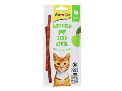 Gimcat Superfood Duo-sticks hovězí a jablko 3ks z kategorie Chovatelské potřeby a krmiva pro kočky > Krmivo a pamlsky pro kočky > Pamlsky pro kočky