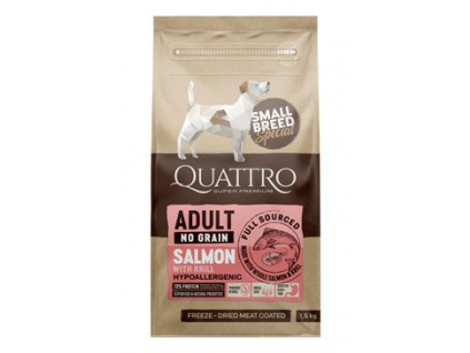 QUATTRO Dog Dry SB Adult Losos&Krill 7kg z kategorie Chovatelské potřeby a krmiva pro psy > Krmiva pro psy > Granule pro psy