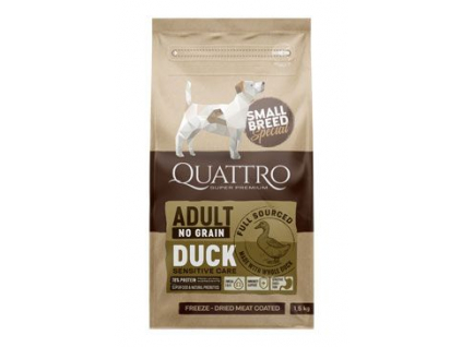 QUATTRO Dog Dry SB Adult Kachna 1,5kg z kategorie Chovatelské potřeby a krmiva pro psy > Krmiva pro psy > Granule pro psy