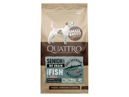 QUATTRO Dog Dry SB Senior/Dieta Ryby&Krill 7kg z kategorie Chovatelské potřeby a krmiva pro psy > Krmiva pro psy > Granule pro psy