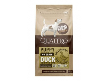 QUATTRO Dog Dry SB Puppy/Mother Kachna 1,5kg z kategorie Chovatelské potřeby a krmiva pro psy > Krmiva pro psy > Granule pro psy