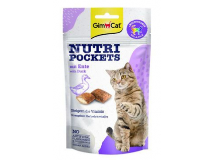 Gimcat Nutri Pockets s kachnou 60 g z kategorie Chovatelské potřeby a krmiva pro kočky > Krmivo a pamlsky pro kočky > Pamlsky pro kočky