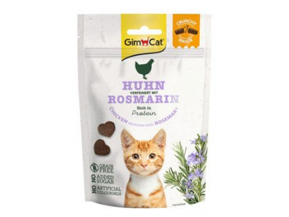 Gimcat CrunchySnacks kuře s rozmarýnem 50g z kategorie Chovatelské potřeby a krmiva pro kočky > Krmivo a pamlsky pro kočky > Pamlsky pro kočky