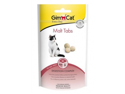 Gimcat Malt Tabs 40g z kategorie Chovatelské potřeby a krmiva pro kočky > Vitamíny a léčiva pro kočky > Trichobezoáry u koček