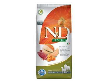 N&D Pumpkin DOG Adult M/L Duck & Cantaloupe melon 12kg z kategorie Chovatelské potřeby a krmiva pro psy > Krmiva pro psy > Granule pro psy