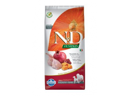 N&D Pumpkin DOG Adult M/L Quail & Pomegranate 12kg z kategorie Chovatelské potřeby a krmiva pro psy > Krmiva pro psy > Granule pro psy