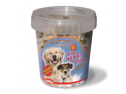 Nobby StarSnack Duo Heart Mix kyblík pamlsky pro psa 500g z kategorie Chovatelské potřeby a krmiva pro psy