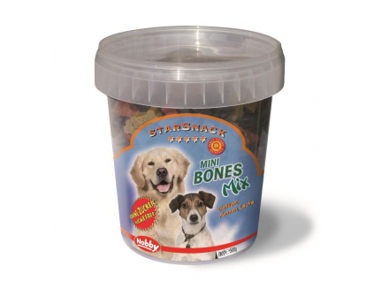 Nobby StarSnack Mini Bones Mix kyblík pamlsky pro psy 500g z kategorie Chovatelské potřeby a krmiva pro psy > Pamlsky pro psy > Poloměkké pamlsky pro psy