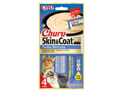 Churu Cat Skin&Coat Tuna Recipe 4x14g z kategorie Chovatelské potřeby a krmiva pro kočky > Krmivo a pamlsky pro kočky > Pamlsky pro kočky