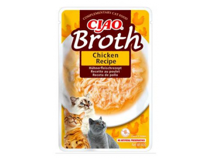Churu Cat CIAO Broth Chicken Recipe 40g z kategorie Chovatelské potřeby a krmiva pro kočky > Krmivo a pamlsky pro kočky > Pamlsky pro kočky