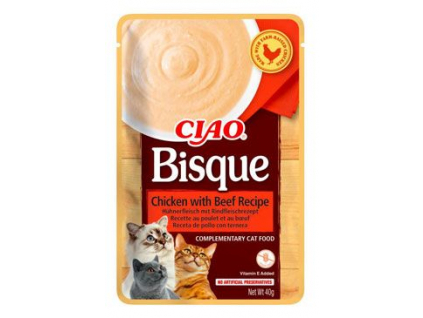 Churu Cat CIAO Bisque Chicken with Beef Recipe 40g z kategorie Chovatelské potřeby a krmiva pro kočky > Krmivo a pamlsky pro kočky > Pamlsky pro kočky