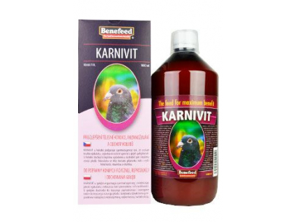 Karnivit pro holuby 1l z kategorie Chovatelské potřeby pro ptáky a papoušky > Vitamíny, minerály pro papoušky > Vitamíny pro papoušky