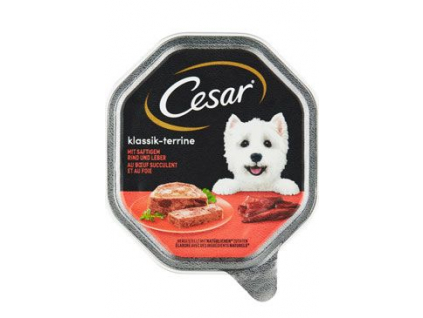 Cesar vanička hovězí paštika s játry 150g z kategorie Chovatelské potřeby a krmiva pro psy > Krmiva pro psy > Vaničky, paštiky pro psy