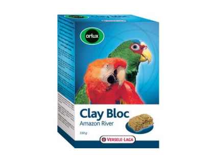 Versele Laga Orlux Clay Block Amazon River pro ptáky 550g z kategorie Chovatelské potřeby pro ptáky a papoušky > Vitamíny, minerály pro papoušky > Minerální kameny, grity