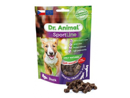 Noviko pochoutka Dr. Animal Sportline kachna 100g z kategorie Chovatelské potřeby a krmiva pro psy > Pamlsky pro psy > Poloměkké pamlsky pro psy