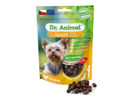 Noviko pochoutka Dr. Animal Sportline kuře 100g z kategorie Chovatelské potřeby a krmiva pro psy > Pamlsky pro psy > Poloměkké pamlsky pro psy