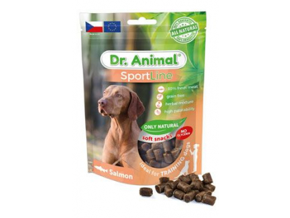 Noviko pochoutka Dr. Animal Sportline losos 100g z kategorie Chovatelské potřeby a krmiva pro psy > Pamlsky pro psy > Poloměkké pamlsky pro psy