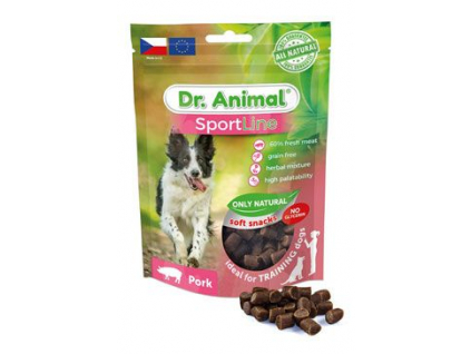 Noviko pochoutka Dr. Animal Sportline vepřové 100g z kategorie Chovatelské potřeby a krmiva pro psy > Pamlsky pro psy > Poloměkké pamlsky pro psy