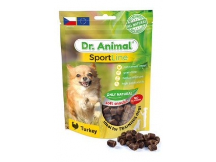 Noviko pochoutka Dr. Animal Sportline krocan 100g z kategorie Chovatelské potřeby a krmiva pro psy > Pamlsky pro psy > Poloměkké pamlsky pro psy