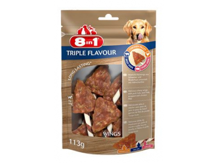 Pochoutka 8in1 Triple Flavour wings (6ks) z kategorie Chovatelské potřeby a krmiva pro psy > Pamlsky pro psy > Žvýkací pamlsky pro psy
