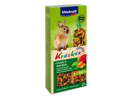 Vitakraft Rodent Rabbit poch.Kräcker zel,červ.řepa 2ks z kategorie Chovatelské potřeby a krmiva pro hlodavce a malá zvířata > Pamlsky pro hlodavce